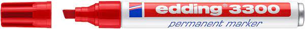 Viltstift edding 3300 schuin 1-5mm rood