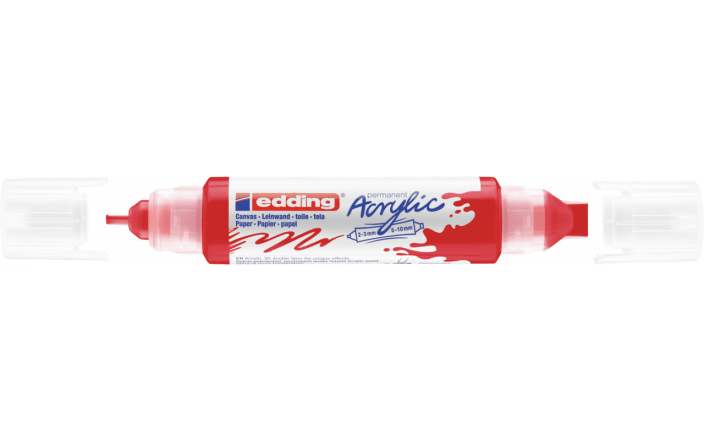 Acrylmarker edding e-5400 3D double liner verkeersrood
