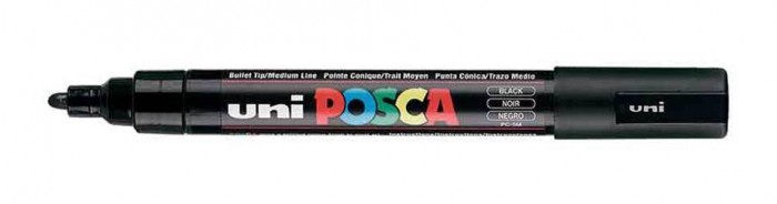 Paintmarker Uni POSCA PC5M medium zwart