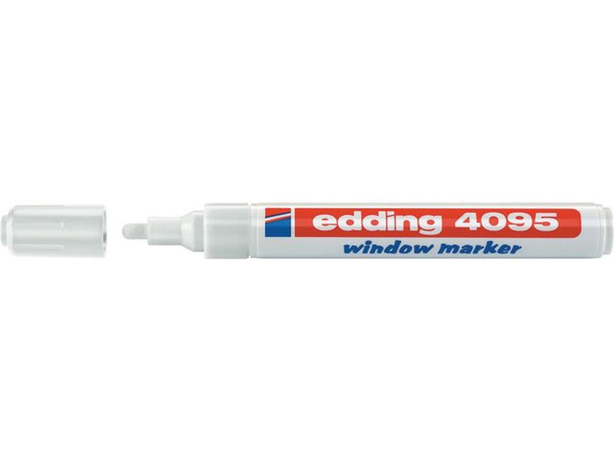 Krijtstift edding 4095 rond 2-3mm wit blister à 1 stuk