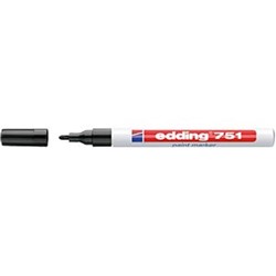 Paintmarker edding 751 op oliebasis 1-2mm zwart