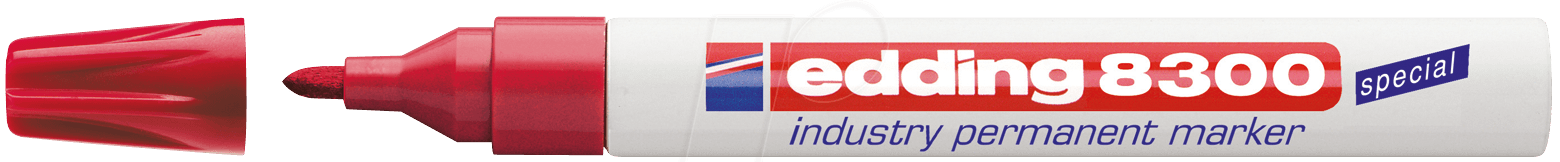 Viltstift edding 8300 industrie rond 1.5-3mm rood