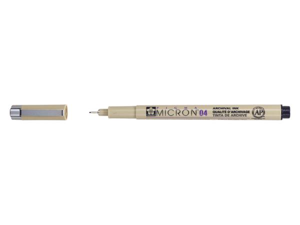 Fineliner Sakura Pigma Micron 04 0.4mm zwart