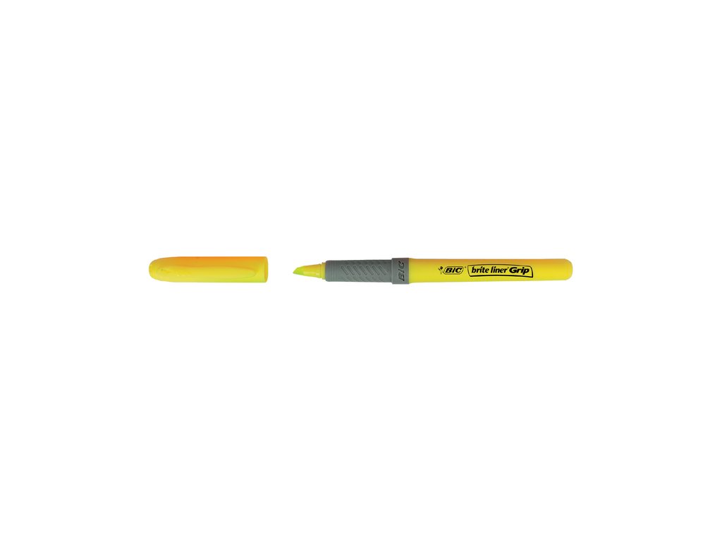 Markeerstift Bic brite liner grip geel