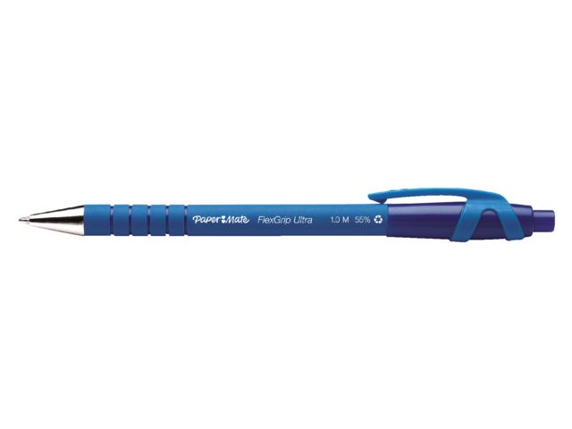 Balpen Paper Mate Flexgrip Ultra medium blauw valuepack 30+6 gratis
