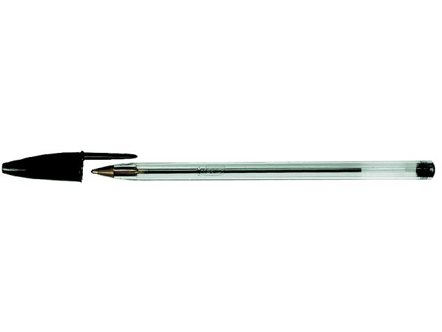 Balpen Bic Cristal medium zwart doos à 90+10 gratis