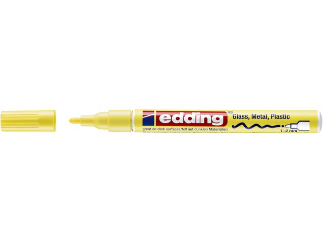 Paintmarker edding 751 op oliebasis 1-2mm pastel geel