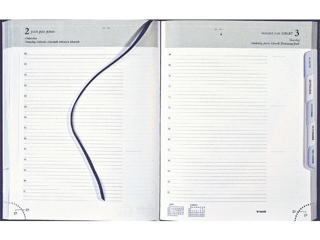 Agenda 2027 Brepols Ambassador Lima 1dag/1pagina blauw — Foto 2 van 2