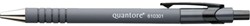 Balpen Quantore rubbergrip drukknop zwart medium