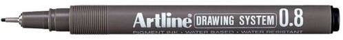Fineliner Artline technisch 0.8mm zwart