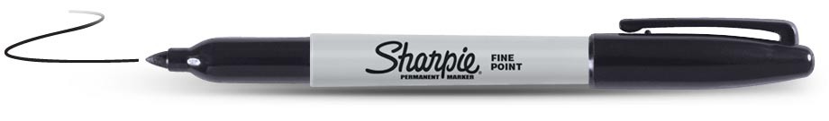 Viltstift Sharpie rond fijn zwart