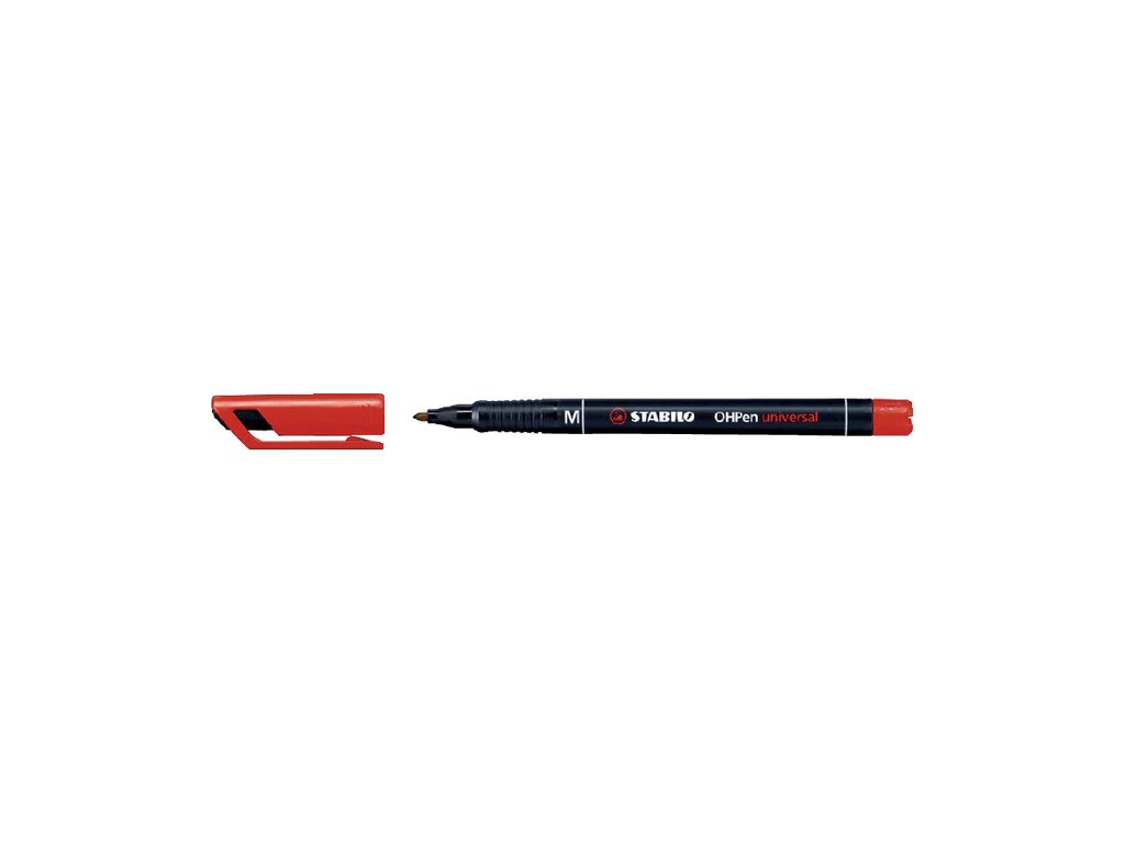 Viltstift STABILO OHpen 843/40 permanent rond medium rood