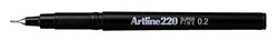 Fineliner Artline 220 rond super fijn zwart