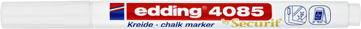 Krijtstift edding 4085 by Securit rond 1-2mm wit