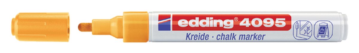 Krijtstift edding 4095 rond 2-3mm neon oranje