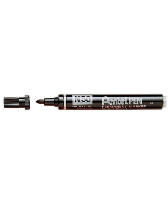 Viltstift Pentel N50 rond 1.5-3mm zwart