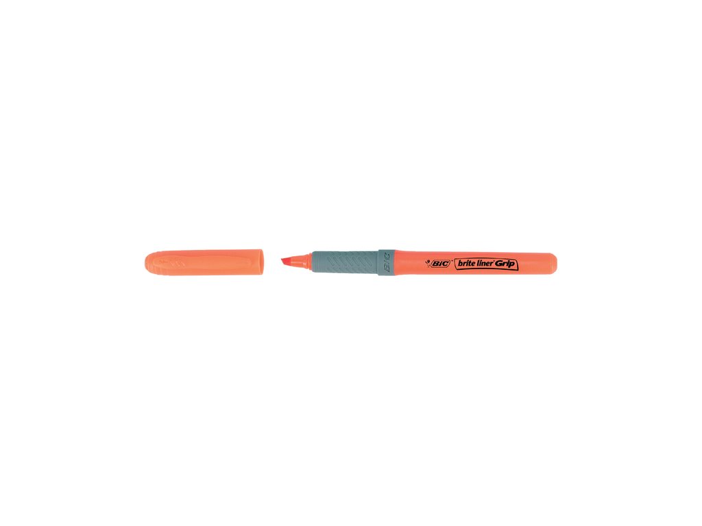 Markeerstift Bic brite liner grip oranje