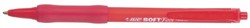 Balpen Bic soft feel grip clic medium rood